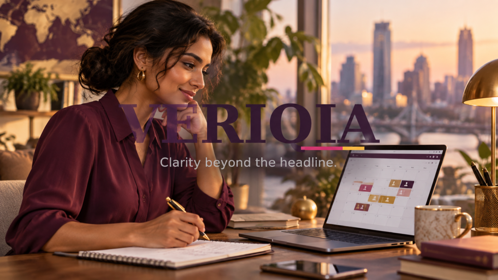 How Long Should a Job Search Actually Take? Editorial illustration with centered VERIQIA watermark.