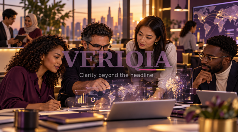 What Skills Do Employers Actually Want in 2026? Editorial illustration with centered VERIQIA watermark.