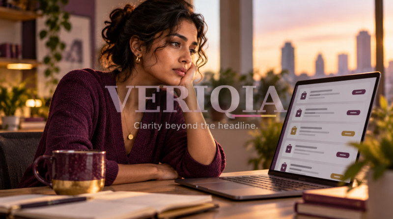 Why Do Companies Keep Reposting the Same Jobs? Editorial illustration with centered VERIQIA watermark.
