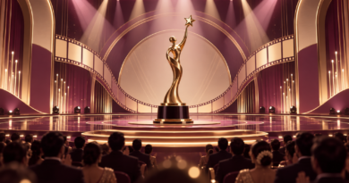 Illustration of an Indian film awards stage