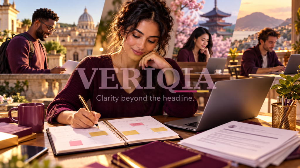 How Many Jobs Should I Apply to Before Getting Hired? Editorial illustration with centered VERIQIA watermark.