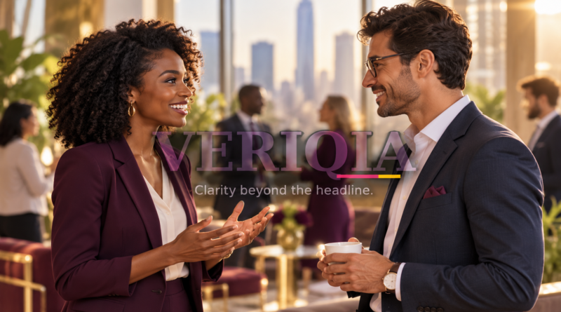 Is Networking Really More Important Than Applying Online? Editorial illustration with centered VERIQIA watermark.