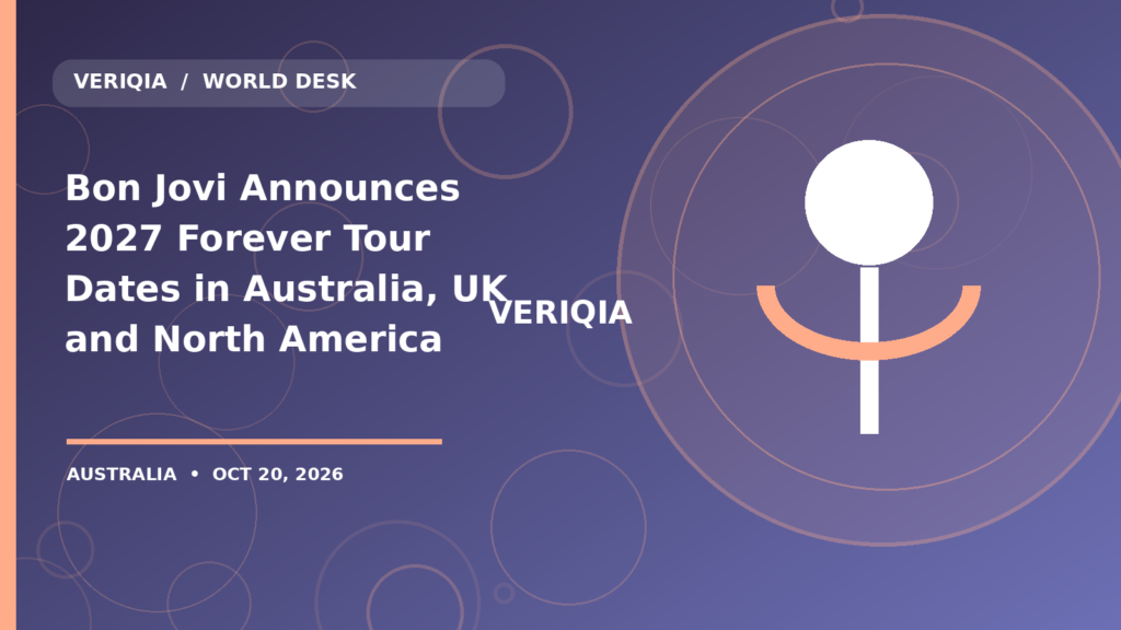 Bon Jovi Announces 2027 Forever Tour Dates in Australia, UK and North America