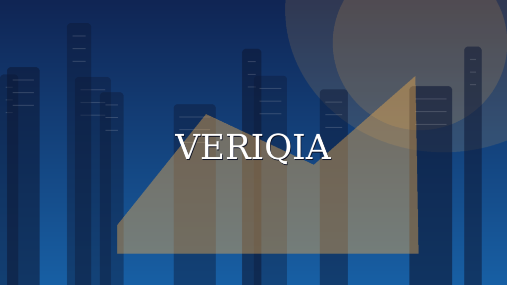 Original conceptual editorial illustration about business forecast vs budget, with a centered VERIQIA watermark