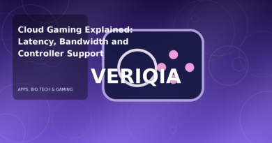 Original editorial illustration illustrating cloud gaming requirements, with VERIQIA watermark