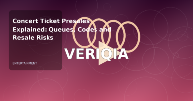 Original editorial illustration illustrating concert ticket presale explained, with VERIQIA watermark