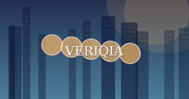 Original conceptual editorial illustration about credit card grace period, with a centered VERIQIA watermark