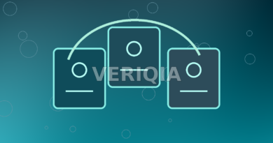 Connected digital identity card, payment symbols and secure data links over an illuminated city