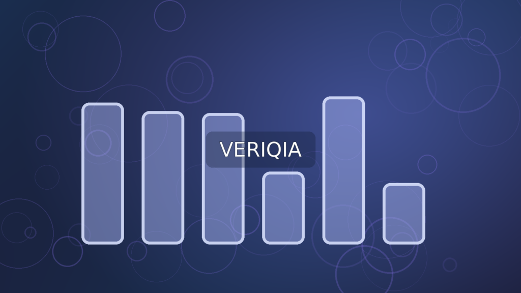 Close-up abstract ETF portfolio dashboard next to diversified asset tiles; original VERIQIA editorial illustration with centered watermark.