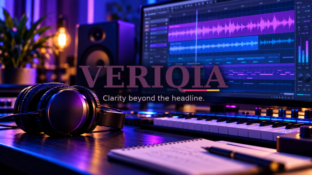 Lyria 3.5 in Gemini: How to Make a Full AI Music Track — centered VERIQIA watermark
