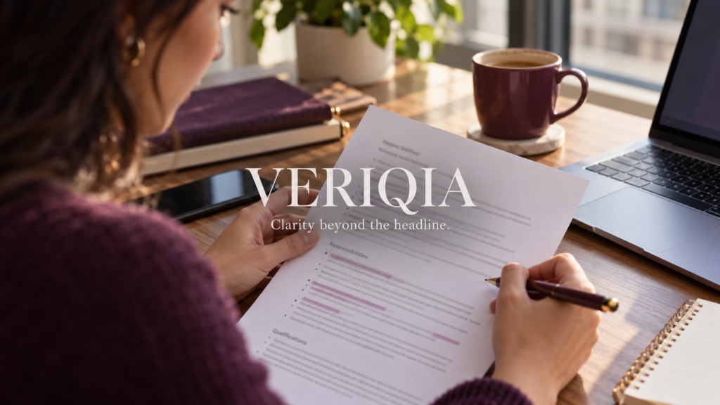 Job seeker highlighting responsibilities in a finance job description