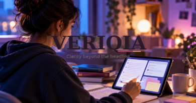 Gemini Notebook’s New Study Tools: Voice, Quizzes and Short Videos — centered VERIQIA watermark