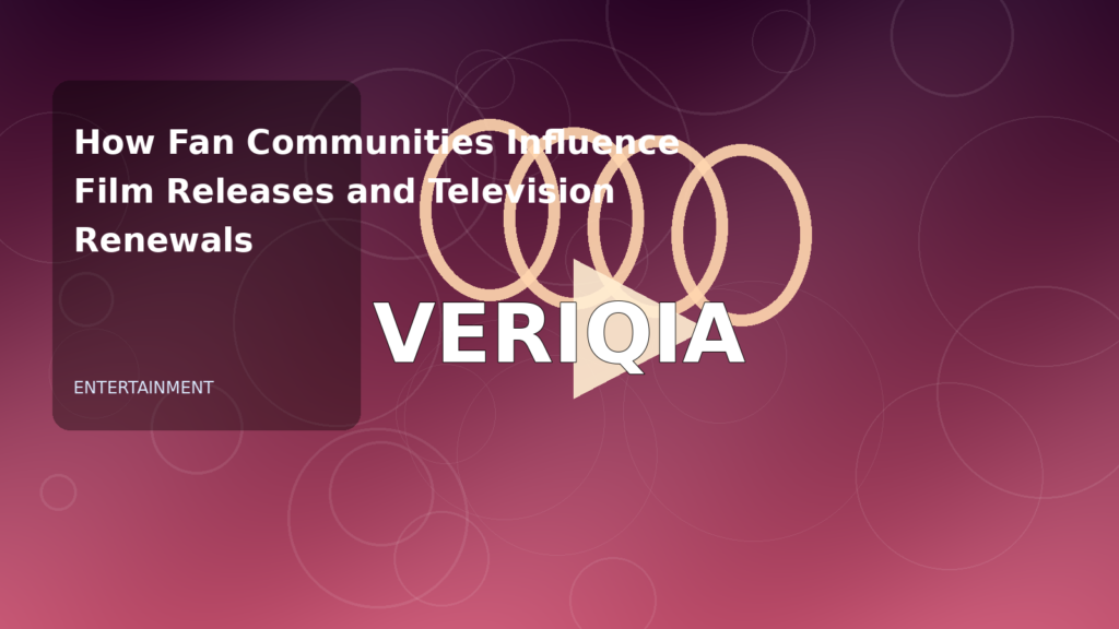 Original editorial illustration illustrating fan communities entertainment industry, with VERIQIA watermark