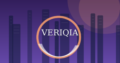 Original conceptual editorial illustration about GDP per capita vs GDP growth, with a centered VERIQIA watermark