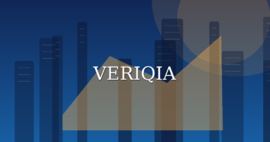Original conceptual editorial illustration about business insurance deductible coverage, with a centered VERIQIA watermark
