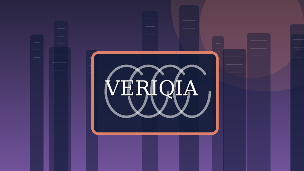 Original conceptual editorial illustration about startup employee stock options, with a centered VERIQIA watermark