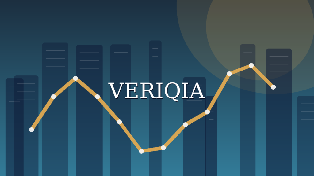 Original conceptual editorial illustration about stock split explained, with a centered VERIQIA watermark