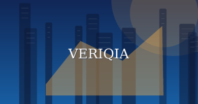 Original conceptual editorial illustration about business loan comparison, with a centered VERIQIA watermark