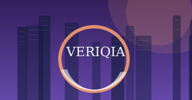 Original conceptual editorial illustration about trade agreement economic effects, with a centered VERIQIA watermark