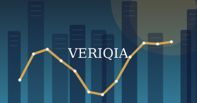 Original conceptual editorial illustration about market cap vs enterprise value, with a centered VERIQIA watermark