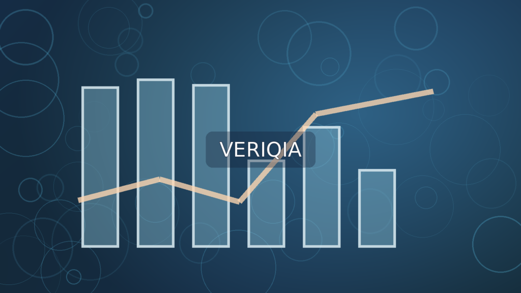 Two contrasting electronic trading terminals with order books; original VERIQIA editorial illustration with centered watermark.