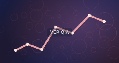 Trading exchange floor with amber paused-clock imagery; original VERIQIA editorial illustration with centered watermark.