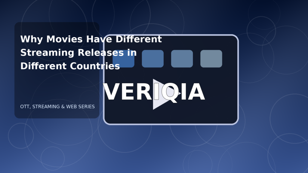 Original editorial illustration illustrating streaming rights by country, with VERIQIA watermark