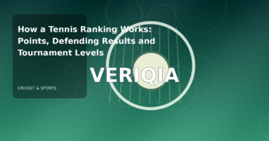 Original editorial illustration illustrating tennis ranking points explained, with VERIQIA watermark