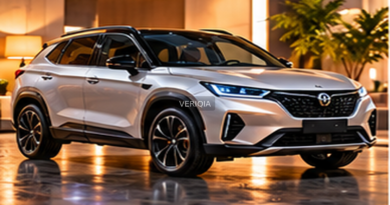 Editorial illustration of hybrid sport-utility vehicles, with VERIQIA watermark at the center.