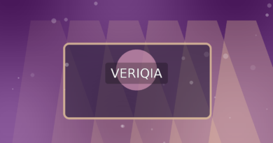 Editorial illustration representing public online exchanges between entertainers, with a centered VERIQIA watermark