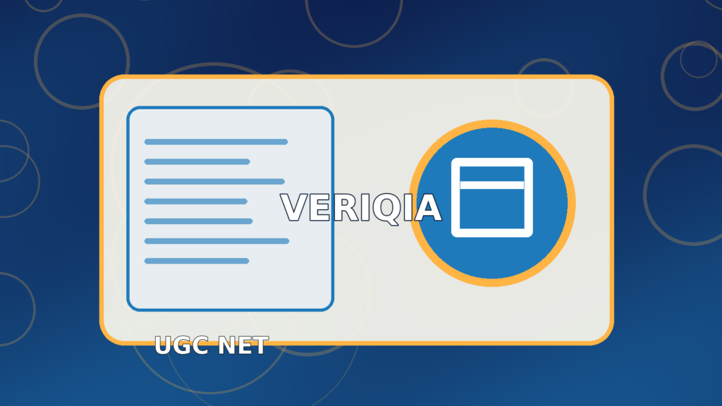 Original illustrated teaching eligibility examination result guide with colorful classroom, globe and teaching desk, VERIQIA editorial graphic