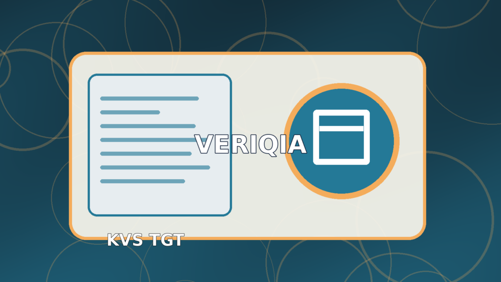 Original illustrated teaching eligibility examination result guide with colorful classroom, globe and teaching desk, VERIQIA editorial graphic