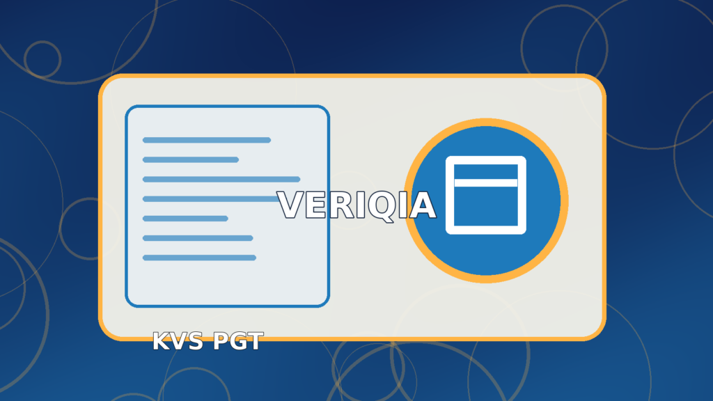 Original illustrated teaching eligibility examination result guide with colorful classroom, globe and teaching desk, VERIQIA editorial graphic