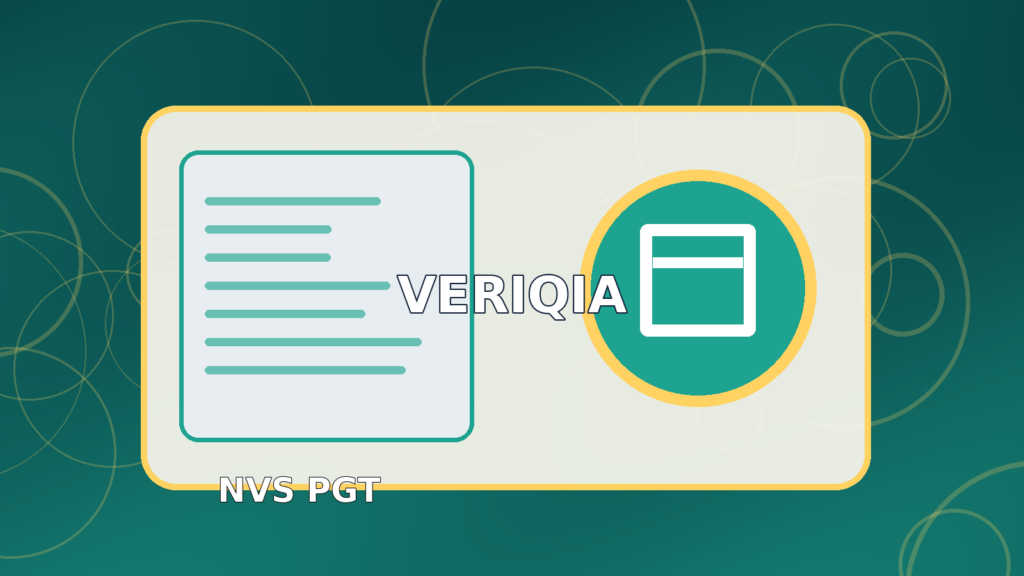 Original illustrated teaching eligibility examination result guide with colorful classroom, globe and teaching desk, VERIQIA editorial graphic