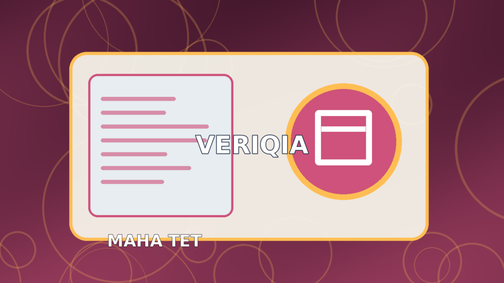 Original illustrated teaching eligibility examination result guide with colorful classroom, globe and teaching desk, VERIQIA editorial graphic