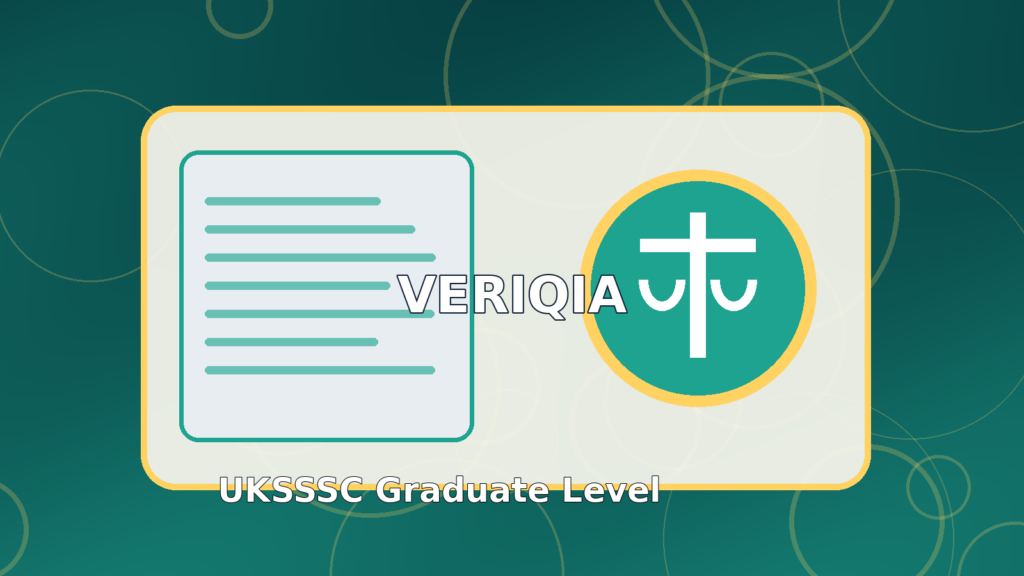 Original illustrated state recruitment examination result guide with state administrative office and exam desks, VERIQIA editorial graphic
