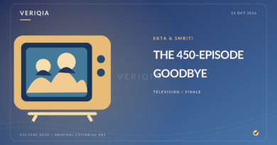 A retro television with two abstract family silhouettes, representing the 450-episode Kyunki Saas Bhi Kabhi Bahu Thi 2 finale.