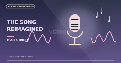 Editorial illustration of a recording-studio microphone, sheet music and two contrasting sound waves, representing Shreya Ghoshal’s re-recording story.